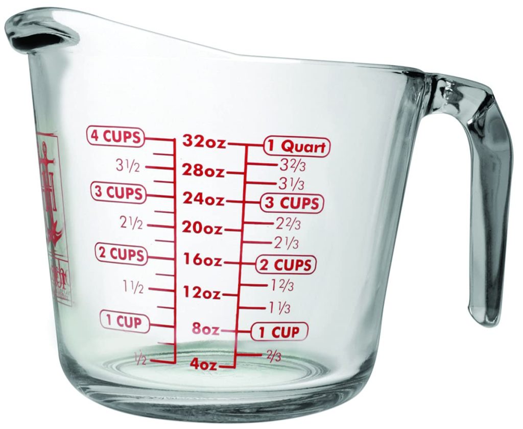 how many cups in a liter