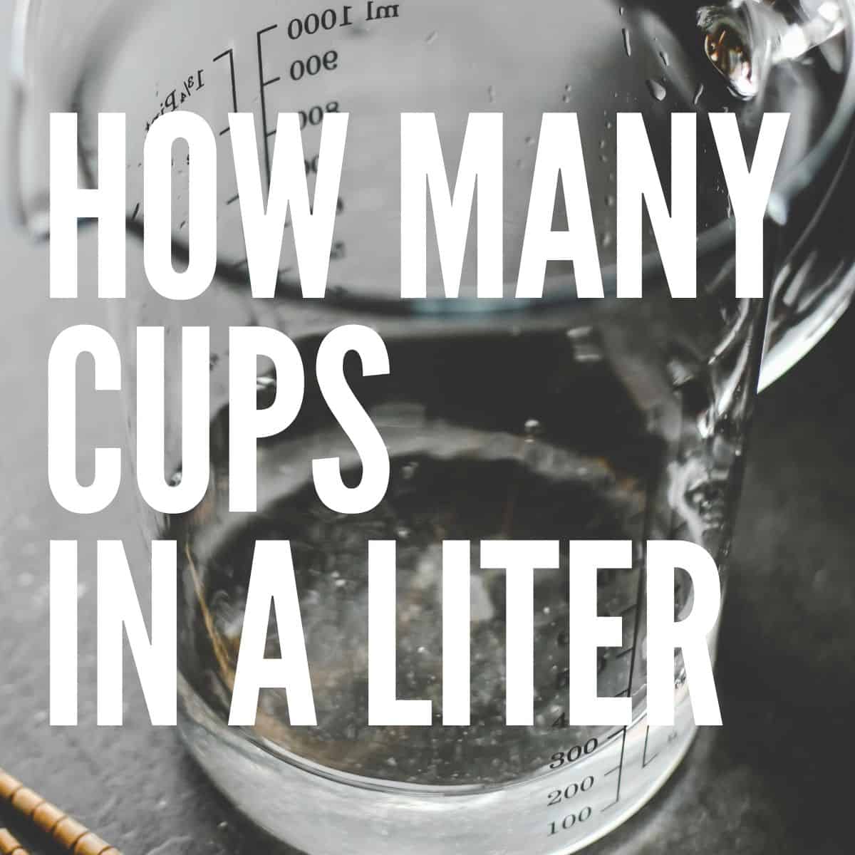 how many cups in a liter