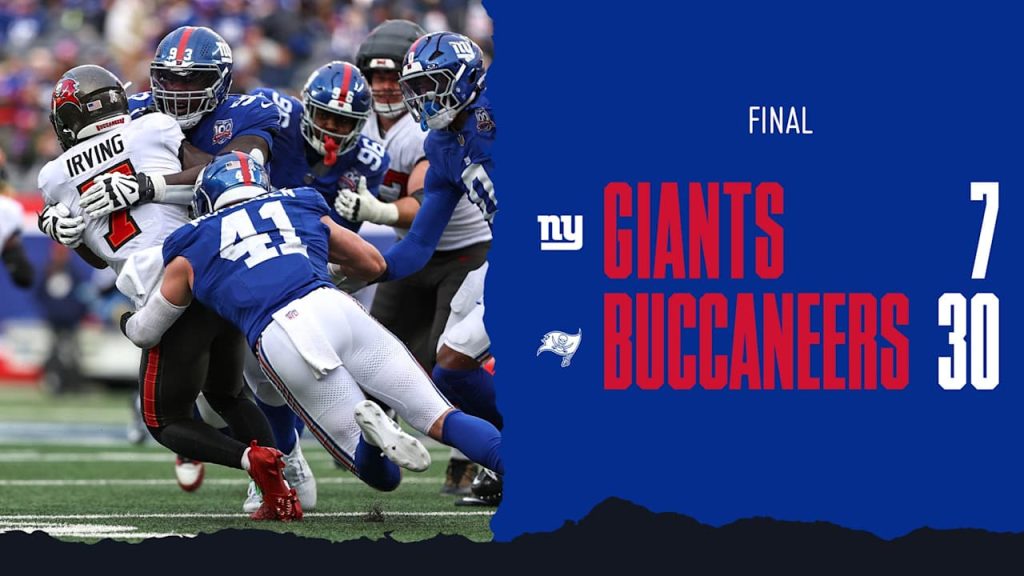 tampa bay buccaneers vs new york giants match player stats