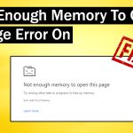 not enough memory to open this page