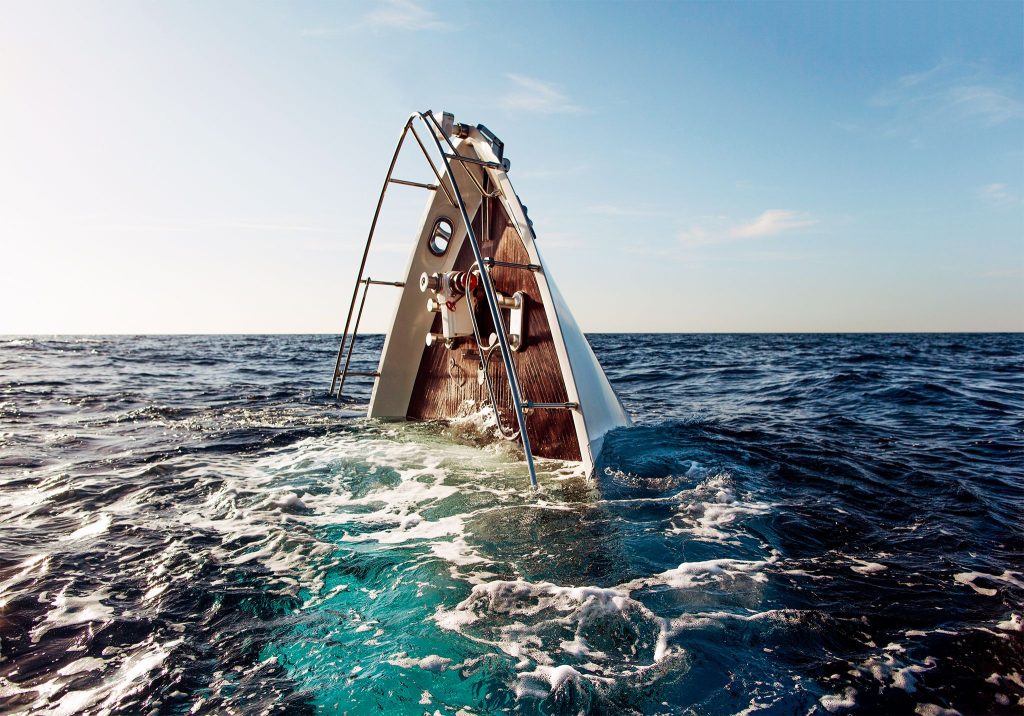 sinking ship
